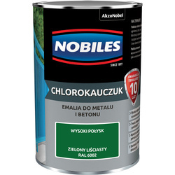 NOBILES Farba CHLOROKAUCZUKOWA CHLOROKAUCZUK 0,9L ZIELONY LIŚCIASTY RAL6002