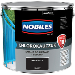 NOBILES Farba do betonu metalu CHLOROKAUCZUKOWA CHLOROKAUCZUK 10L CZARNY