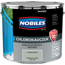 NOBILES Farba CHLOROKAUCZUKOWA CHLOROKAUCZUK 10L POPIELATY JASNY RAL 7038