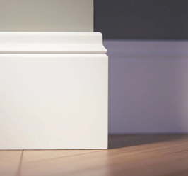 LAGRUS Listwa przypodłogowa WILGOCIOODPORNA KRYM 150 Plus BIAŁA 2,44m