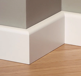 LAGRUS Listwa przypodłogowa WILGOCIOODPORNA CLASSIC R10 Plus BIAŁA 2,44m