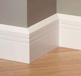 LAGRUS Listwa przypodłogowa WILGOCIOODPORNA NOVA 45 Plus BIAŁA 2,44m