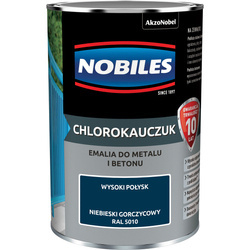 NOBILES Farba CHLOROKAUCZUKOWA CHLOROKAUCZUK 0,9L NIEBIESKI RAL 5010