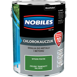 NOBILES Farba CHLOROKAUCZUKOWA CHLOROKAUCZUK 5L ZIELONY TRAWIASTY RAL6010