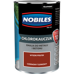 NOBILES Farba do betonu metalu CHLOROKAUCZUKOWA CHLOROKAUCZUK 0,9L CZERWONY