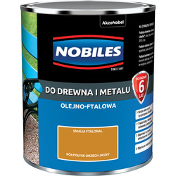 NOBILES Farba olejna ftalowa Ftalonal do drewna metalu ORZECHOWA JASNA 0,7L