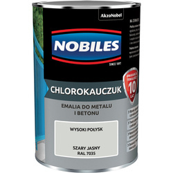 NOBILES Farba CHLOROKAUCZUKOWA CHLOROKAUCZUK 0,9L SZARY JASNY RAL 7035