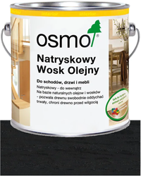 OSMO Natryskowy Wosk Olejny 3013 CZARNY KRYJĄCY 2,5L