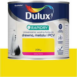 Dulux Rapidry Szybkoschnąca farba do drewna metalu grzejników ŻÓŁTA 0,4L