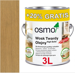 OSMO 3062 wosk twardy olejny olej BEZBARWNY MAT --- 2,5L + 0,5L GRATIS = 3L