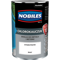 NOBILES Farba do betonu metalu CHLOROKAUCZUKOWA CHLOROKAUCZUK 0,9L BIAŁY