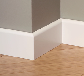 LAGRUS Listwa przypodłogowa WILGOCIOODPORNA SLIM 80 R10 Plus BIAŁA 2,44m