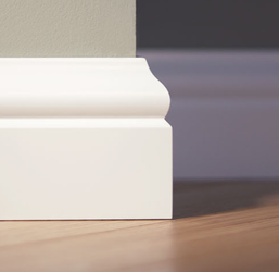 LAGRUS Listwa przypodłogowa WILGOCIOODPORNA ATENA 80 Plus BIAŁA 2,44m