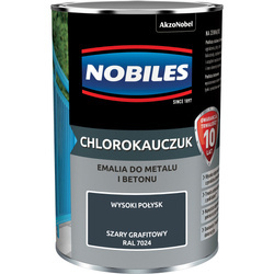 NOBILES Farba CHLOROKAUCZUKOWA CHLOROKAUCZUK 0,9L GRAFITOWY RAL 7024