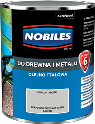 NOBILES Farba olejna ftalowa Ftalonal POPIELATA JASNA RAL 7047 0,7L