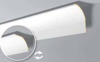 LISTWA PRZYSUFITOWA BIAŁA ARSTYL AD23 185 x 115 mm