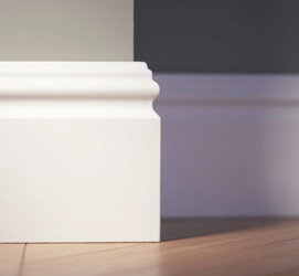 LAGRUS Listwa przypodłogowa WILGOCIOODPORNA LUWR 150 Plus BIAŁA 2,44m