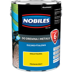 NOBILES Farba olejna ftalowa Ftalonal do drewna metalu betonu ŻÓŁTA 5L