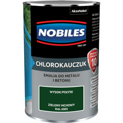 NOBILES Farba CHLOROKAUCZUKOWA CHLOROKAUCZUK 0,9L ZIELONY MCHOWY RAL 6005