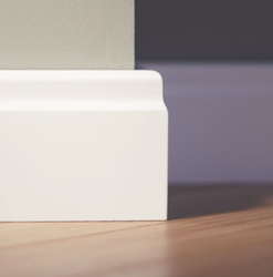 LAGRUS Listwa przypodłogowa WILGOCIOODPORNA KRYM 80 NP Plus BIAŁA 2,44m