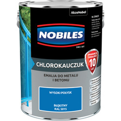 NOBILES Farba do betonu metalu CHLOROKAUCZUKOWA CHLOROKAUCZUK 5L BŁĘKITNY