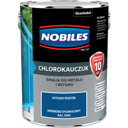 NOBILES Farba CHLOROKAUCZUKOWA CHLOROKAUCZUK 5L NIEBIESKI RAL 5005