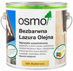 BEZBARWNA LAZURA OLEJNA GRUNT DO DREWNA HYDROFOBOWA OSMO 000 0,75L