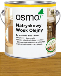 OSMO Natryskowy Wosk Olejny 3086 BEZBARWNY WYSOKI POŁYSK 10L