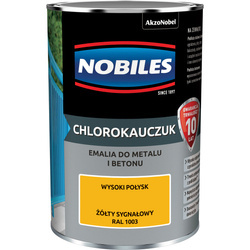 NOBILES Farba CHLOROKAUCZUKOWA CHLOROKAUCZUK 0,9L ŻÓŁTY SYGNAŁOWY RAL 1003