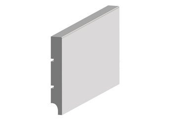 BIAŁA Listwa Przypodłogowa MDF 80x12 1 szt 2,44 M
