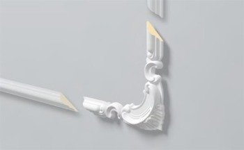 NAROŻNIKI ŚCIENNE BIAŁY 4szt ARSTYL Z101 200x200mm