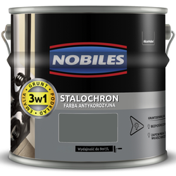 NOBILES STALOCHRON Farba do metalu na rdzę SZARY JASNY RAL 7010 10L