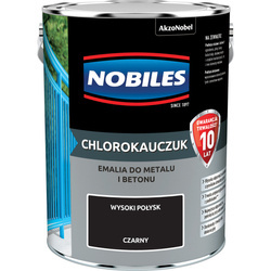 NOBILES Farba do betonu metalu CHLOROKAUCZUKOWA CHLOROKAUCZUK 5L CZARNY