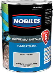 NOBILES Farba olejna ftalowa Ftalonal POPIELATA JASNA RAL 7047 5L