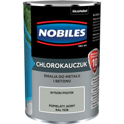 NOBILES Farba CHLOROKAUCZUKOWA CHLOROKAUCZUK 0,9L POPIELATY JASNY RAL 7038