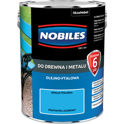 NOBILES Farba olejna ftalowa Ftalonal do drewna metalu betonu LAZUROWA 5L