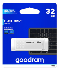 GOODRAM 32GB UME2 odczyt 20MB/s USB 2.0 biały