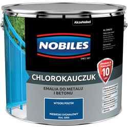 NOBILES Farba CHLOROKAUCZUKOWA CHLOROKAUCZUK 10L NIEBIESKI RAL 5005