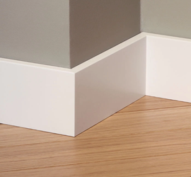 LAGRUS Listwa przypodłogowa WILGOCIOODPORNA SLIM 80 Plus BIAŁA 2,44m