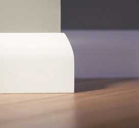 LAGRUS Listwa przypodłogowa WILGOCIOODPORNA SOFT 80 Plus BIAŁA 2,44m