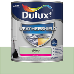 Dulux Weathershield emalia drewna metalu renowacji RAL 6019 MIĘTOWY 0,7L
