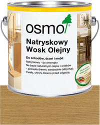 OSMO Natryskowy Wosk Olejny 3084 BEZBARWNY MATOWY 10L