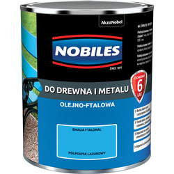 NOBILES Farba olejna ftalowa Ftalonal do drewna metalu betonu LAZUROWA 0,7L