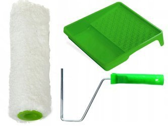 WAŁEK z MIKROFIBRY POLSKI 10 cm + kuweta i uchwyt