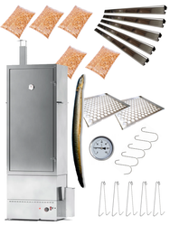 Wędzarnia ELEKTRYCZNA AUTOMATYCZNA INOX 220L - IZOLOWANA WYSOKA DO WĘGORZY