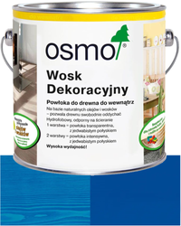 OSMO Wosk Dekoracyjny Intensywny NIEBIESKI CHAGALL RAL 5010 3125 0,375L