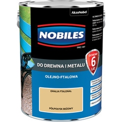 NOBILES Farba olejna ftalowa Ftalonal do drewna metalu betonu BEŻOWA 5L