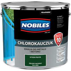 NOBILES Farba CHLOROKAUCZUKOWA CHLOROKAUCZUK 10L ZIELONY MCHOWY RAL 6005