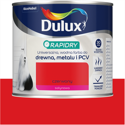 Dulux Rapidry Szybkoschnąca farba do drewna metalu CZERWONA 0,4L