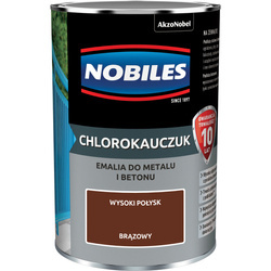 NOBILES Farba do betonu metalu CHLOROKAUCZUKOWA CHLOROKAUCZUK 0,9L BRĄZOWA